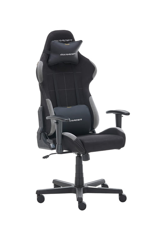 DXRacer Serie 5.2 FD01 NG Gaming Bürostuhl – schwarz-grau. Ergonomischer Schalensitz für langes Gaming und Büroarbeit.