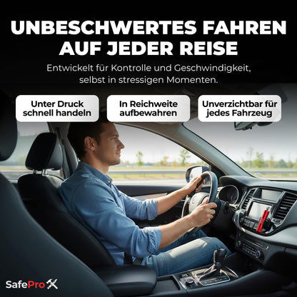 SafePro X Notfallhammer mit Gurtschneider und Glasbrecher, 2er-Pack