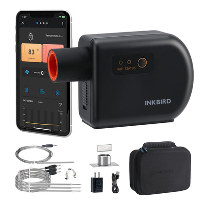 Inkbird Grillgebläse Bluetooth WiFi 4 Sonden für Smoker