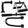 Fitarc Kabelmaschinen-Zubehör Set: V-Stange, Trizepsseil und Griffe