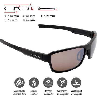 SWISSEYE Freestyle Sportbrille mit UV-Schutz – Schwarz