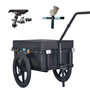 Tiggo Lastenanhänger & Handwagen 2-in-1, 70 Liter Transportbox, schwarzer Stahlrohrrahmen, 16-Zoll-Räder