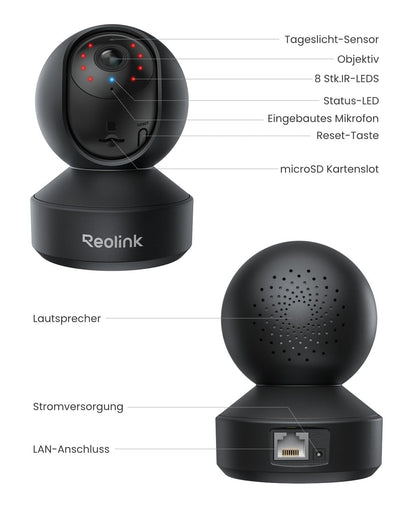 Reolink E1 Pro Überwachungskamera Innen, 3K 5MP WLAN, schwenkbar