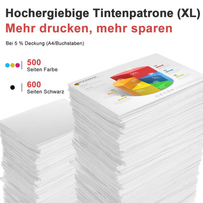 ANKINK Tintenpatronen für Canon PG-540XL CL-541XL, Schwarz + Farbe