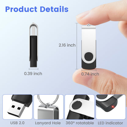 ABLAZE USB Stick 8GB 10er Pack USB 2.0 mit Schlüsselbändern