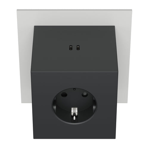 Avolt Square 2 Design Mehrfachsteckdose USB-C - Schwarz
