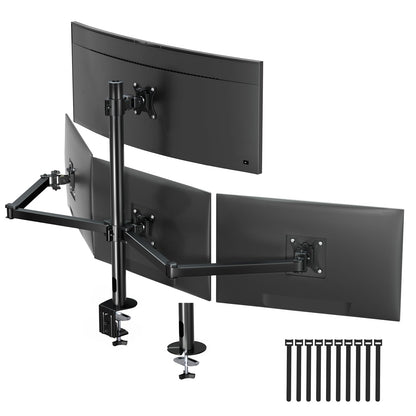 Monitor Halterung 4 Monitore 17-32" Tischhalterung - Schwarz. Schwarze Tischhalterung zur ergonomischen Fixierung von vier Bildschirmen (17-32").