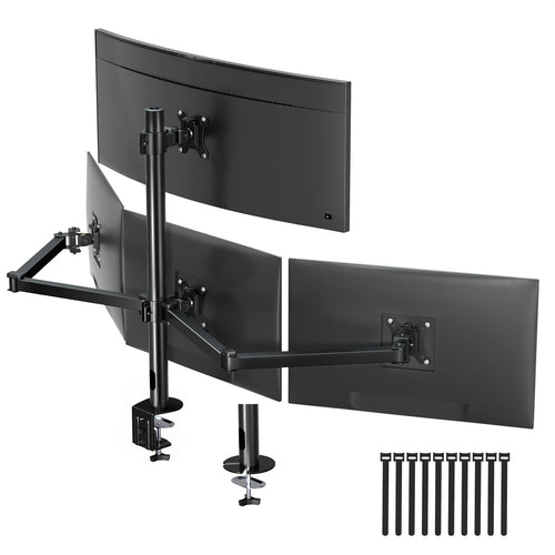 Monitor Halterung 4 Monitore 17-32" Tischhalterung - Schwarz. Schwarze Tischhalterung zur ergonomischen Fixierung von vier Bildschirmen (17-32").