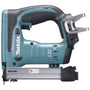 Makita Akku-Tacker DST221Z 18.0V – ohne Akku und Ladegerät, blau-schwarzer Tacker zum Einschlagen von Klammern.