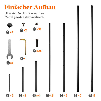 Lifewit Getränkekistenregal aus Metall für 4 Kisten, 300 kg, Schwarz