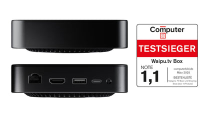 waipu.tv Box 4K Streaming Receiver – beleuchtete Fernbedienung