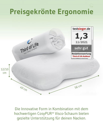 NuMOON Orthopädisches Nackenstützkissen – Seitenschläfer HWS