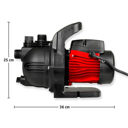 WALTER Gartenpumpe 600 W, 3000 l/h, 35 m Förderhöhe, 3,5 bar