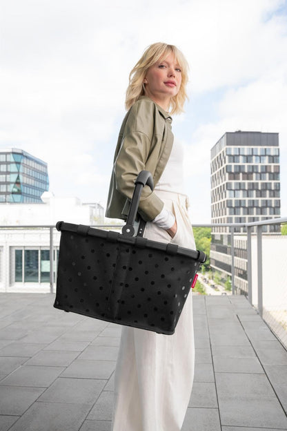 reisenthel carrybag frame glossy dots black Einkaufskorb 22 l