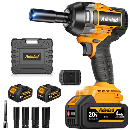 Adedad Akku-Schlagschrauber PL80W 20V bürstenlos 1000 Nm 1/2 Zoll mit Koffer