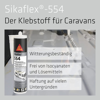 Sika Sikaflex 554 Caravan STP-Klebstoff weiss, 3 x 300 ml