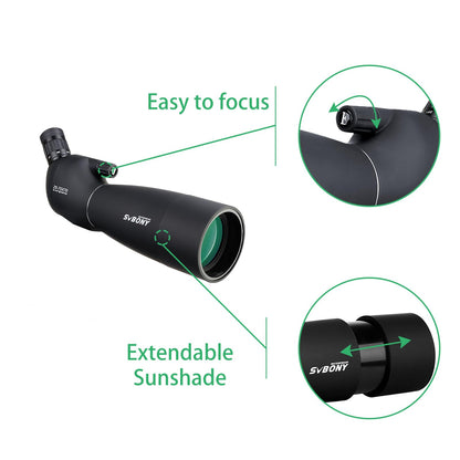 Svbony SV28 Spektiv 25-75x70 mit Stativ und Smartphone-Adapter