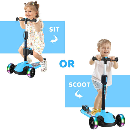 BremToy 1003 Kinderroller mit abnehmbarem Sitz, höhenverstellbar, blau