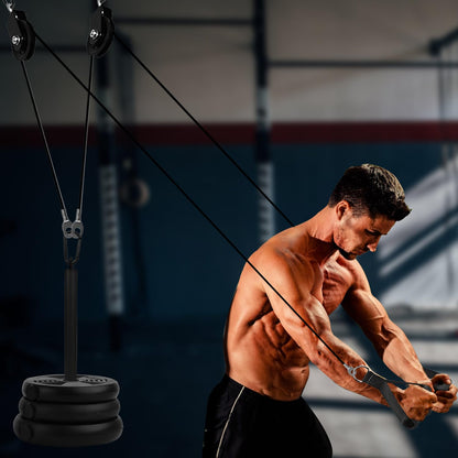 LFJ Kabelzug Latzug Trainingsgerät Home Gym – Set Latzugstange
