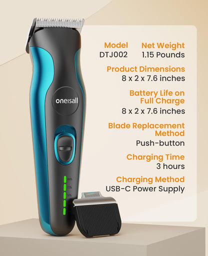 oneisall Hundeschermaschine 2-in-1 mit Pfotentrimmer, leise