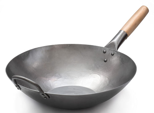 Craft Wok Pow-Wok 731W316 – Karbonstahl Wok, flach, 35.6 cm