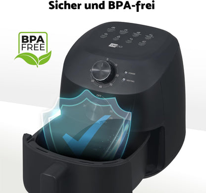 aeco Cube 2.0 Mini Airfryer – Heissluftfritteuse, 2 Liter, BPA-frei