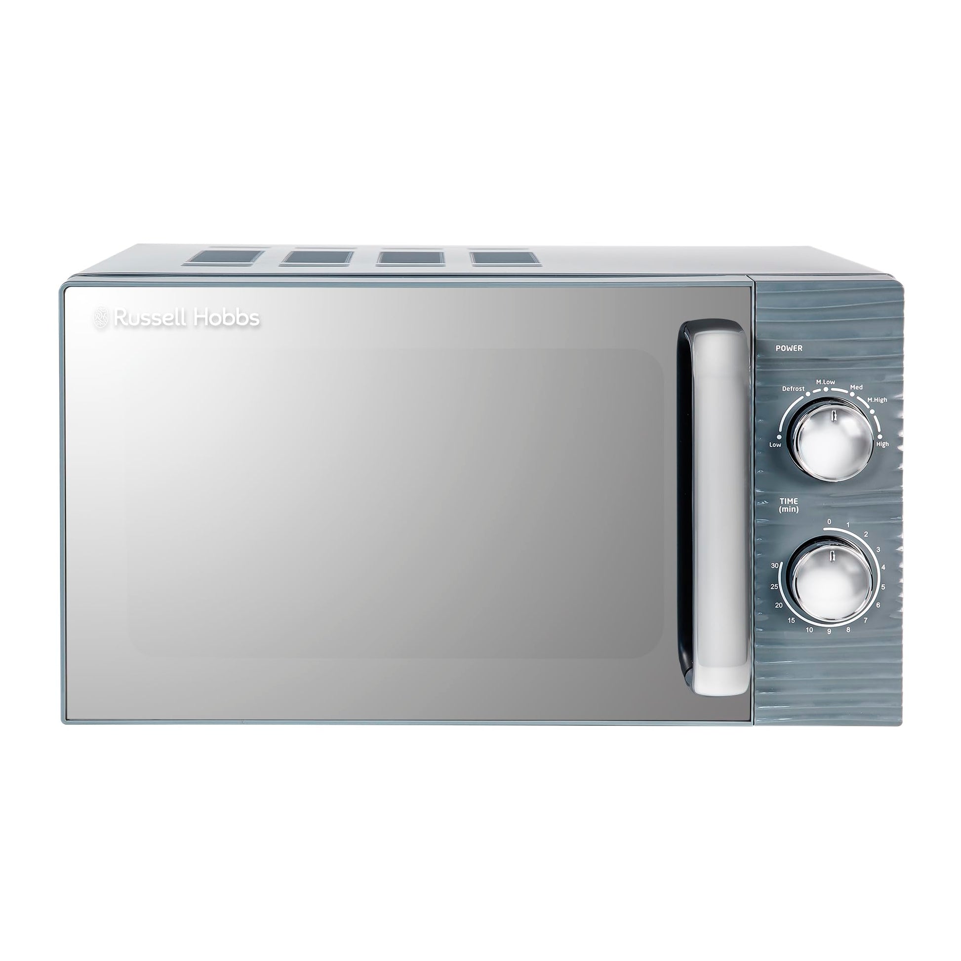 Russell Hobbs RHM1731G Inspire Solo-Mikrowelle 17 L 700 W Grau, kompakt mit Tür in Spiegeloptik