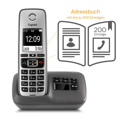 Gigaset Family Schnurloses Telefon Set mit AB - anthrazit-grau