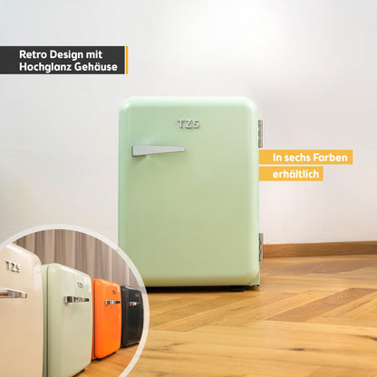 TZS First Austria Retro Mini-Kühlschrank 40L lautlos mint