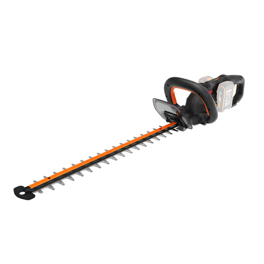 WORX WG286E.9 Nitro Profi Akku Heckenschere - 40V ohne Akku, orange-schwarz, mit langem Schneidmesser zum Schneiden von Hecken und Sträuchern.