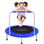 SereneLife Kindertrampolin SLELT367 klappbar, Ø 91 cm, himmelblau mit gepolstertem Haltegriff