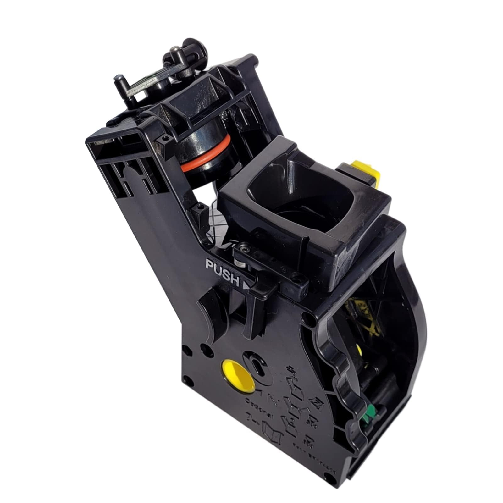 Philips Saeco LatteGo Brühgruppe für Kaffeemaschinen Serie EP12-EP59. Schwarze, blockförmige Einheit zum Brühen von Kaffee.