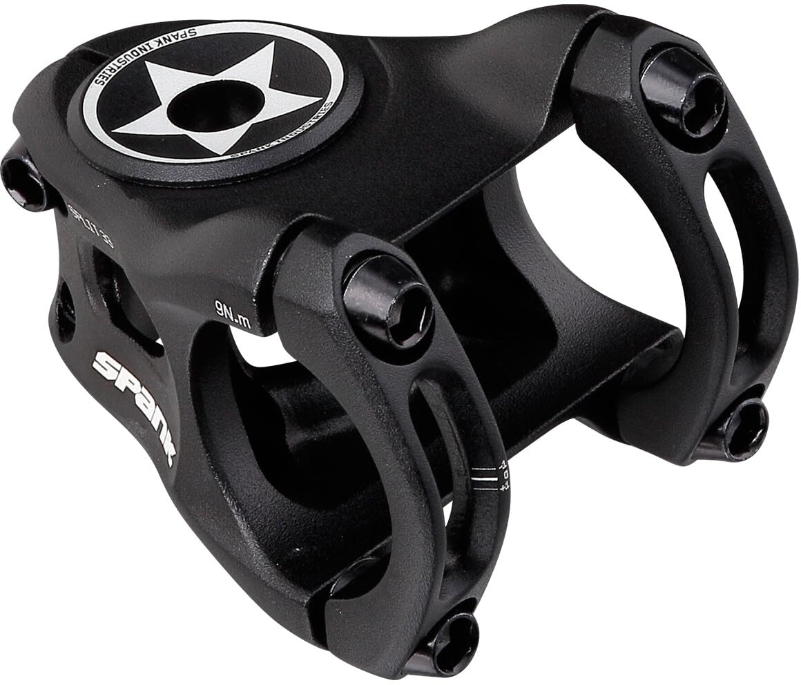 Spank Split Stem Mountainbike Vorbau – Schwarz, 38mm. 38mm Vorbau verbindet Lenker und Gabelschaft am MTB.
