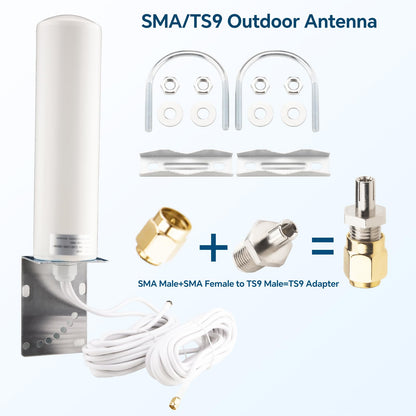 BOOBRIE 4G 5G LTE Antenne Outdoor 10dBi mit 5 m RG58 SMA Kabel