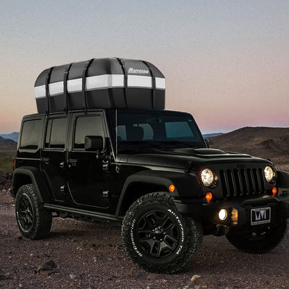 Marretoo 21 Kubikfuss faltbare Auto Dachbox – Schwarz