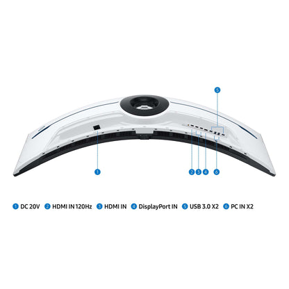 Samsung Odyssey Neo G95NC Curved Gaming Monitor - 57 Zoll, Weiss