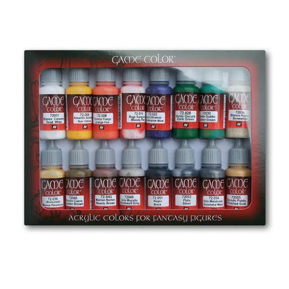 Vallejo Game Color Farbset – 16 Acrylfarben für Miniaturen