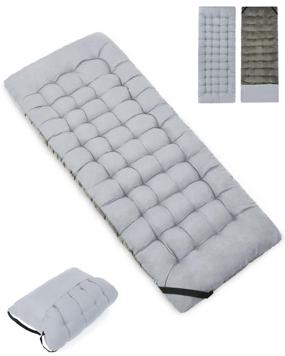 Sportneer Feldbett Auflage, Camping Matratze 190 x 71 cm, 2 kg – gepolsterte Liegeauflage mit Befestigungsbändern
