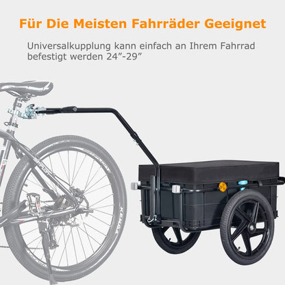 Tiggo Lastenanhänger & Handwagen 2-in-1, 70 Liter Transportbox