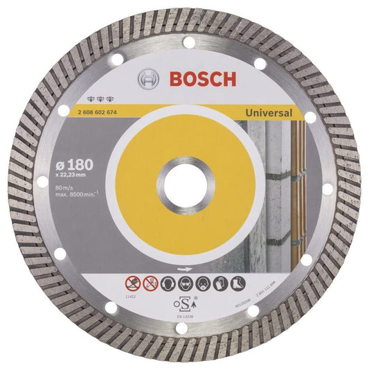 BOSCH Best für Universal Turbo Diamanttrennscheibe 180x22.23mm