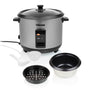 Tristar RK-6145 Reiskocher mit Dampfgaraufsatz, 1,5 L, Edelstahl