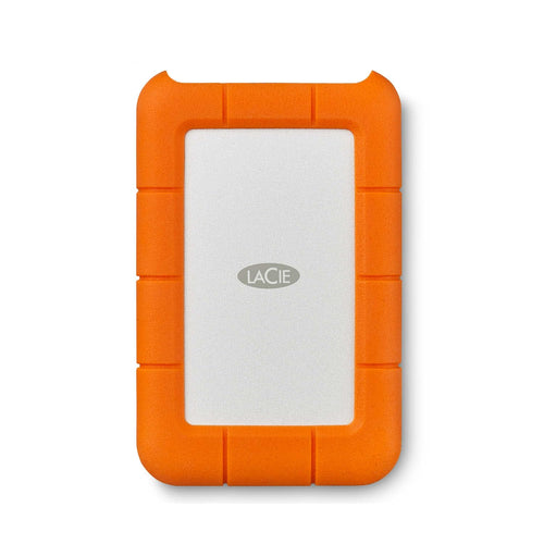 LaCie Rugged Mini 1TB tragbare externe Festplatte, 2.5 Zoll, USB-C in Orange, stossfestes Gehäuse