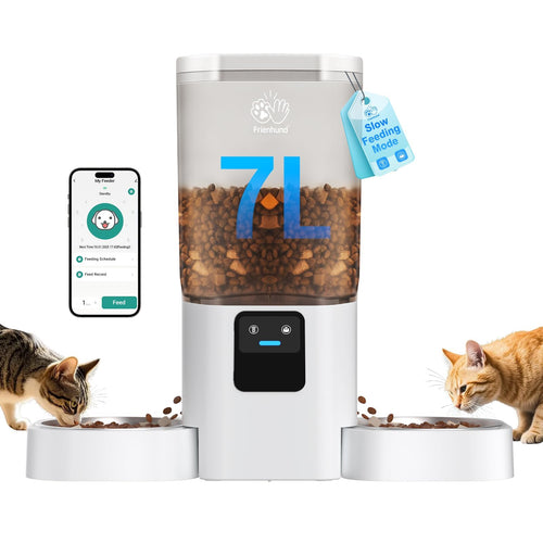 Frienhund Futterautomat Katze 2 Näpfe - APP, WiFi, 7L, Langsam