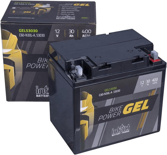 intAct GEL Motorradbatterie Bike-Power GEL53030 12V 30Ah