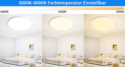 MOONSEA LED Deckenleuchte dimmbar mit Fernbedienung, 48 W, Ø50cm