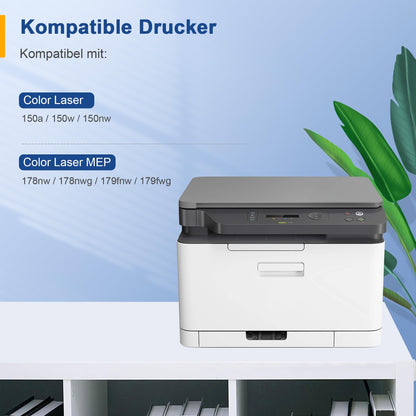 Palmtree 117A Toner Set 4er-Pack kompatibel für HP Color Laser Drucker