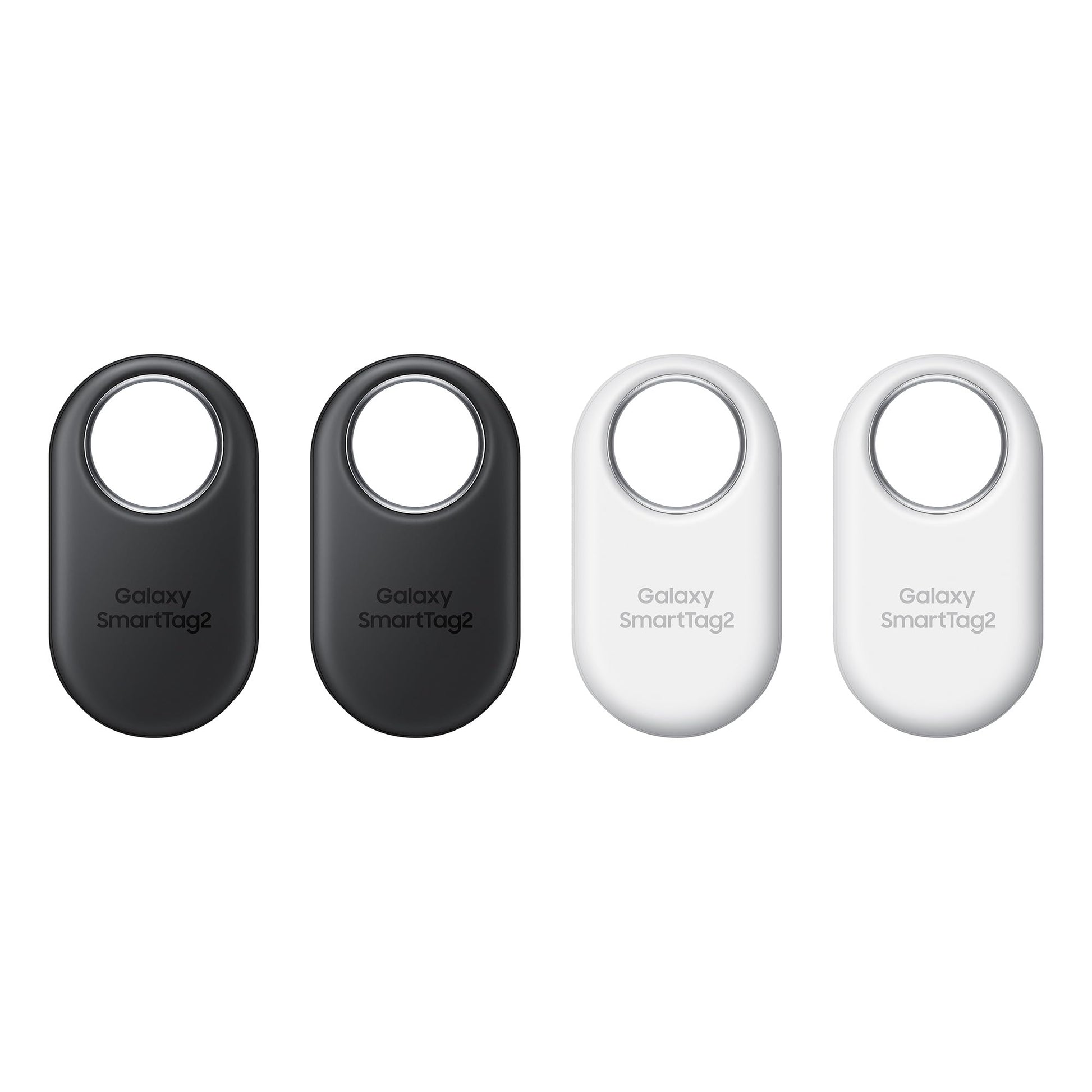 Samsung Galaxy SmartTag2 Bluetooth-Tracker 4er-Pack Schwarz/Weiss – kompakte Tracker zum Orten von Gegenständen