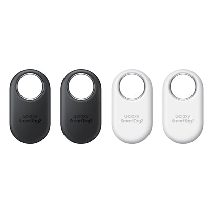 Samsung Galaxy SmartTag2 Bluetooth-Tracker 4er-Pack Schwarz/Weiss – kompakte Tracker zum Orten von Gegenständen