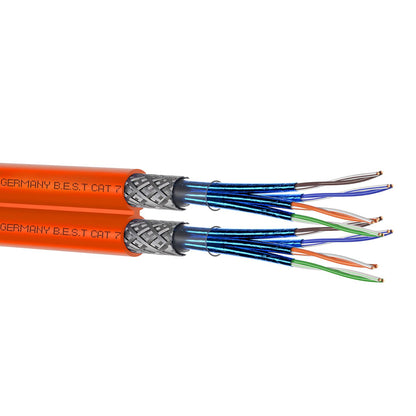 Germany Best CAT 7 Duplex Verlegekabel S/FTP LAN Kabel 100m