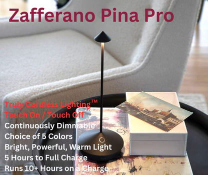 Zafferano Pina Pro Wiederaufladbare LED Tischlampe Weiss